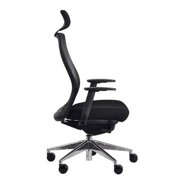Educated furniture konfurb luna office chair with cushioned seat and mesh back in black