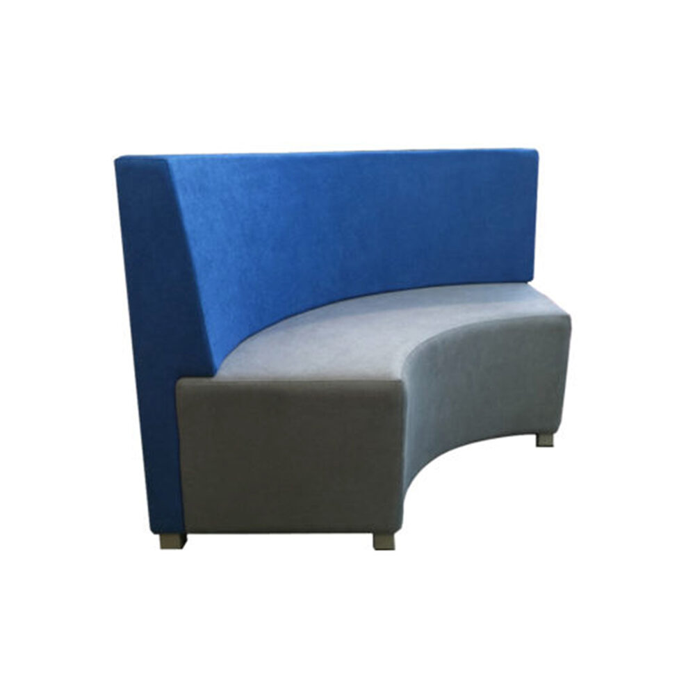 Educated furniture ottoman with back for the classroom or library