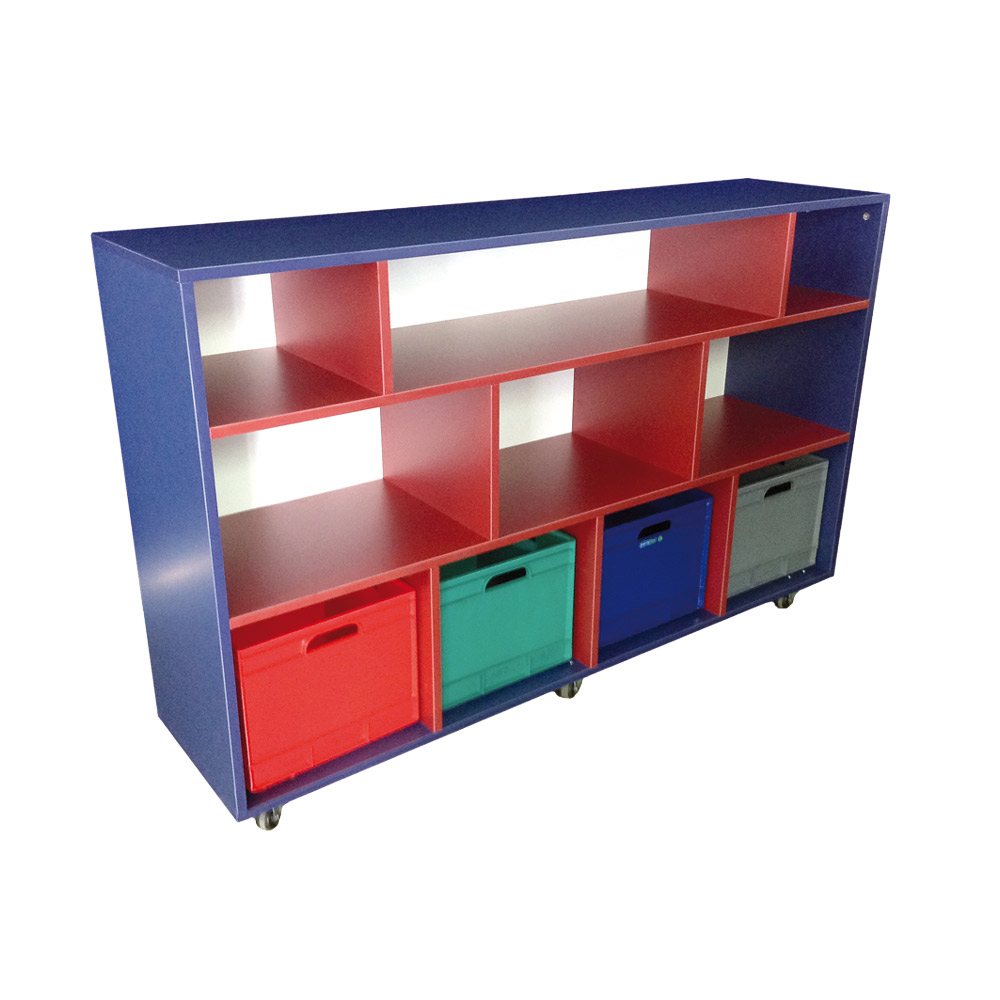 Educated furniture cube multi storage mobile unit for the classroom 