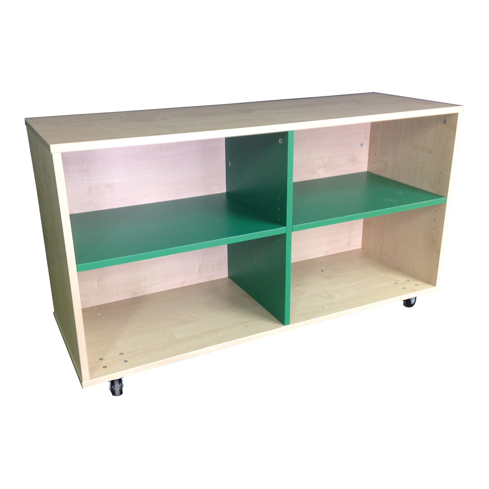 Educated furniture mobile shelving unit for classroom storage