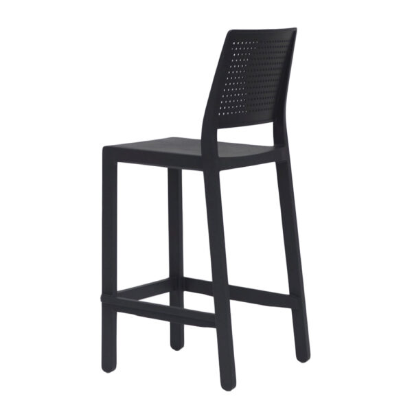 Educated furniture emi bar stool in anthracite for cafes and staffrooms