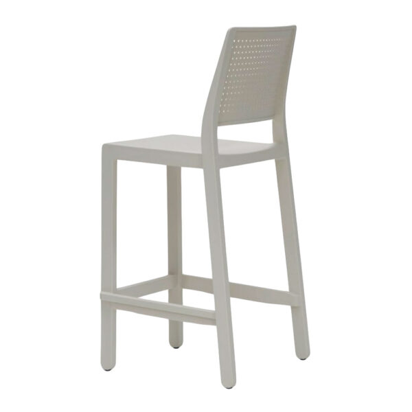 Educated furniture emi bar stool in white for cafes and staffrooms