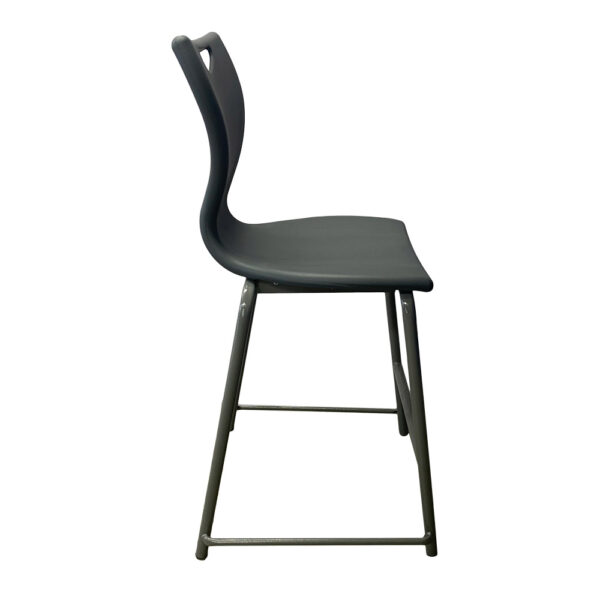 Side view of educated furniture high bob school stool for classrooms, labs and staffrooms
